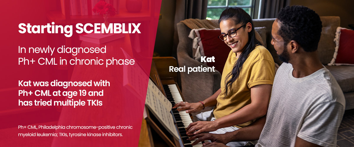 Starting SCEMBLIX. In newly diagnosed Ph+ CML in chronic phase
